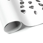 Zwart-wit groot stippatroon cadeaupapier (Rol Hoek)