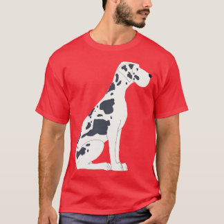 Zwart-wit Grote Deense hond T-shirt