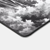 zwart-wit grote golf van kanagaw groot bureaumat (Hoek)