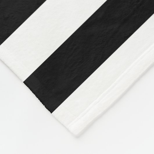 Zwart-wit Grote Grootte Horizontale Strepen Fleece Deken (Hoek)