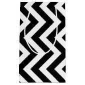 Zwart-wit Grote Grootte Verticale Chevron Klein Cadeauzakje (Voorkant)