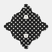 Zwart & Wit Grote Polka Dots Chique Monogram Party Bedankdoosjes (Uitgevouwen)