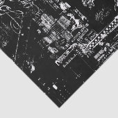 Zwart-wit grunge Tissue Paper Tissuepapier (Detail)