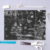 Zwart-wit grunge Tissue Paper Tissuepapier (Craft)