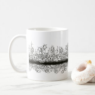 Zwart-wit grungepatroon koffiemok