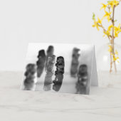 Zwart-wit gummy Beren Kaart (Gele Bloem)