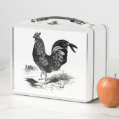  zwart wit haan lunchbox (In situ)