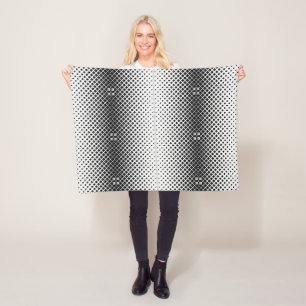 Zwart-wit halftoon dekbed fleece deken