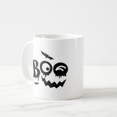 Zwart-wit Halloween Koffiemok (Voorkant links)