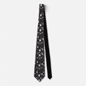 Zwart-wit halloween patroon stropdas (Voorkant)