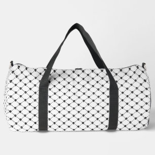 Zwart wit Halloween schedel Crossbones Print Plunjezak