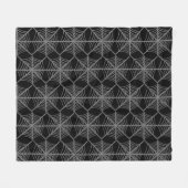 Zwart-wit Halloween Spider Webs Fleece Deken (Voorkant (Horizontaal))