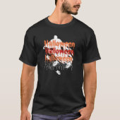 Zwart-wit Halloween spook T-shirt (Voorkant)