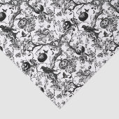 Zwart-wit Halloween Toile Tissuepapier (Detail)