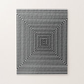 Zwart-wit Hallway Vortex | Optische verlichting Legpuzzel (Verticaal)