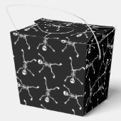 Zwart-wit Hand getrokken Skelet Halloween Bedankdoosjes (Achterkant)