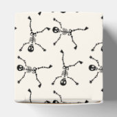 Zwart-wit Hand getrokken Skelet Halloween Bedankdoosjes (Bovenkant)