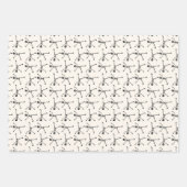 Zwart-wit Hand getrokken Skelet Halloween Inpakpapier Vel (Voorkant 2)