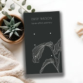 Zwart wit handpalm laffy schets 3 oorscherm visitekaartje