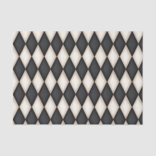 Zwart-wit Harlequin Medieval Fairytale test Tissuepapier (Voorkant)
