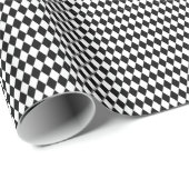 Zwart-wit Harlequin Pattern Cadeaupapier (Rol Hoek)