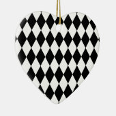 Zwart-wit Harlequin Pattern Keramisch Ornament (Rechts)