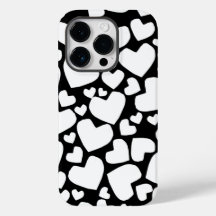 Zwart & Wit hart iPhone case