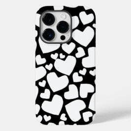 Zwart & Wit hart iPhone case