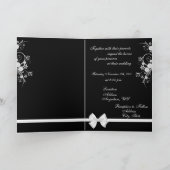 Zwart & Wit Hart Wedding Fotokaarten 5x7 (Binnen)