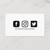 Zwart-wit Hartelijk dank Visitekaartje (Achterkant)