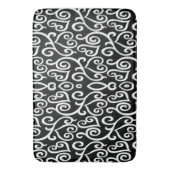 Zwart-wit hartpatroon badmat (Voorkant Verticaal)