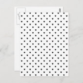 Zwart-wit hartpatroon. briefkaart (Voorkant / Achterkant)
