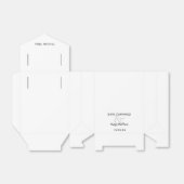 Zwart-wit hedendaags bedankdoosjes (Uitgevouwen)