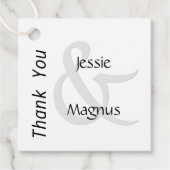 Zwart-wit hedendaags bedankjes labels (Voorkant)