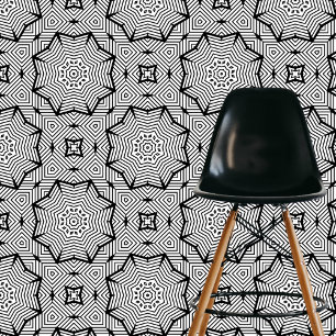 Zwart-wit hedendaags geometrisch patroon behang