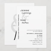 Zwart-wit hedendaags kaart (Voorkant / Achterkant)