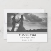 Zwart-wit Hedendaagse foto Bedankkaart (Voorkant)