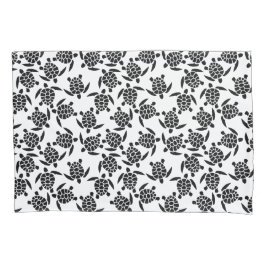 Zwart-wit Herhaal Motief | Zeeen schildpadpatroon Kussensloop