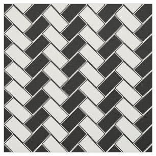 Zwart-wit herringbone stof