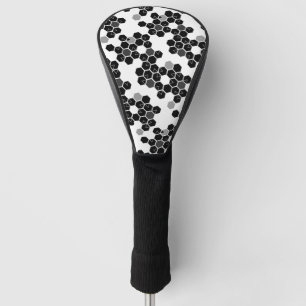 Zwart-wit-hex-gegevenspatronen Golfheadcover