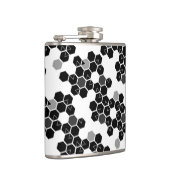 Zwart-wit-hex-gegevenspatronen Heupfles (Rechts)