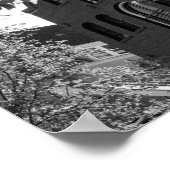 Zwart-wit historisch gebouw in Amsterdam Poster (Hoek)