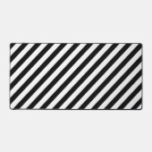 Zwart-wit hoekige strepen bureaumat (Voorkant)
