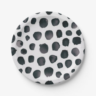 Zwart-wit Hond Dalmatische Dierenprint Stippen Papieren Bordje