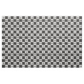 Zwart-wit hondenbot | Naam en monogram Stof (Yard (91,4 cm))