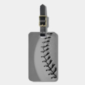 Zwart-wit honkbal bagagelabel (Voorkant verticaal)