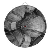 Zwart-wit honkbal dartbord (Voorkant)