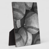 Zwart-wit honkbal fotoplaat (Zijkant)