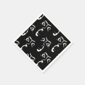 zwart-wit horror gezicht servet (Hoek)