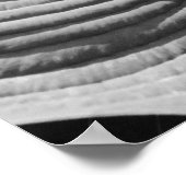 Zwart-Wit Hosta-Blad Poster (Hoek)